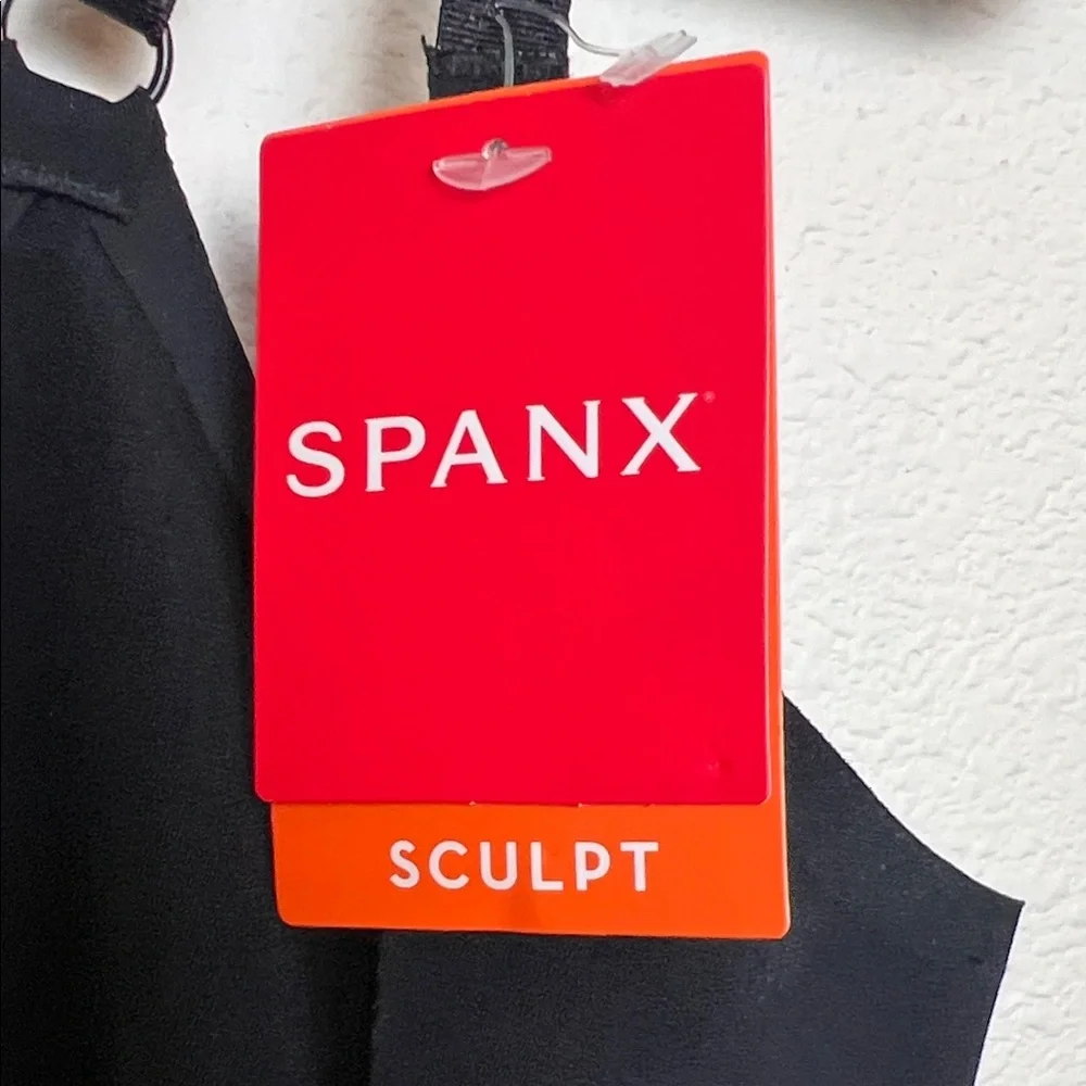 Spanx Oncore Sculpt Open-Bust Mid-Thigh Bodysuit Size 3X Black NWT Shapewear